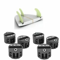 Genuine FCS X2 Surfboard Plugs Set - 3 Fin Thruster