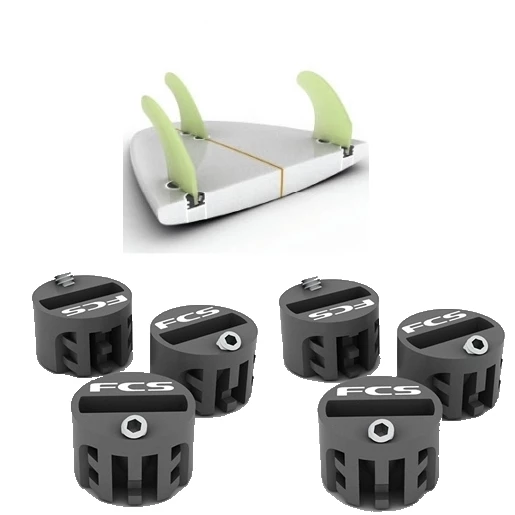 Genuine FCS X2 Surfboard Plugs Set - 3 Fin Thruster 1 Genuine FCS X2 Surfboard Plugs Set - 3 Fin Thruster