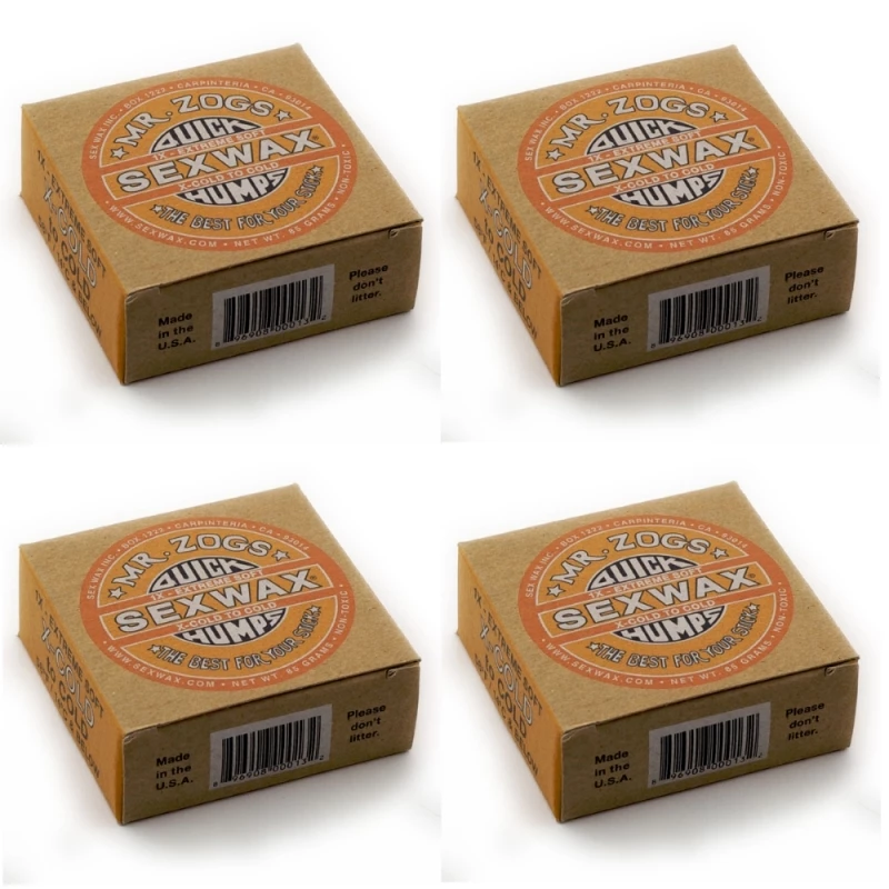SexWax Quick Humps Extra Cold Water Surf Wax - 4 Block Pack 1 SexWax Quick Humps Extra Cold Water Surf Wax - 4 Block Pack
