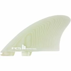FCS II Retro Keel PG Twin Surfboard Fin Set Clear