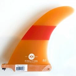 Koalition California Longboard Fin 8 Inch Orange Stripes