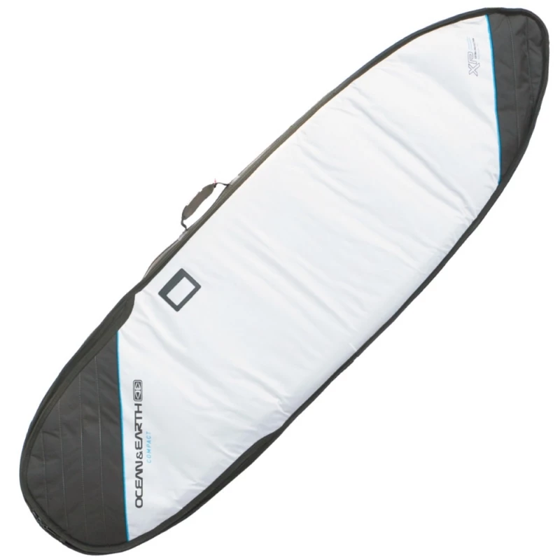 Ocean Earth Double Compact Shortboard XP Surfboard Travel Bag Silver - 6ft 1 Ocean Earth Double Compact Shortboard XP Surfboard Travel Bag Silver - 6ft
