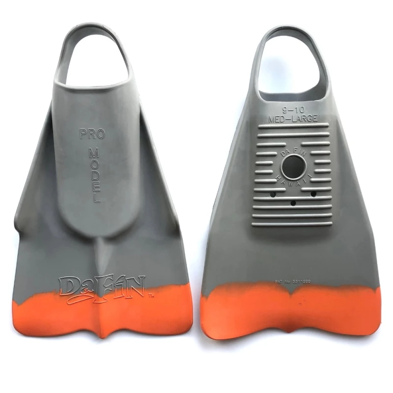 DaFiN Swim Fins Grey Orange - MEDIUM - UK 6-7 (US7-8) 2 DaFiN Swim Fins Grey Orange - MEDIUM - UK 6-7 (US7-8) - Image 2