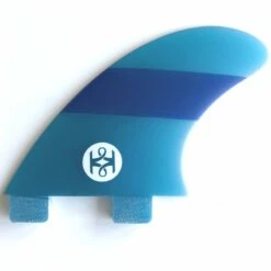 Koalition Cali Classic Side Bite Longboard Fins FCS Blue Stripe