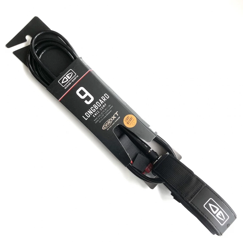 Ocean Earth OneXT Longboard Knee Comp Leash 9ft - Black/Blue 1 Ocean Earth OneXT Longboard Knee Comp Leash 9ft - Black/Blue