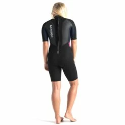 C-Skins Element 3/2mm Womens Shorty Wetsuit Slate Black Coral - UK 10 -SurfSurfSurf outlet shop 6833 3 l