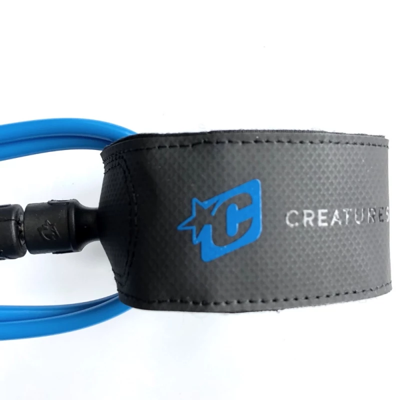 Creatures 6ft Superlite Comp Leash Electric Blue Black 2 Creatures 6ft Superlite Comp Leash Electric Blue Black - Image 2