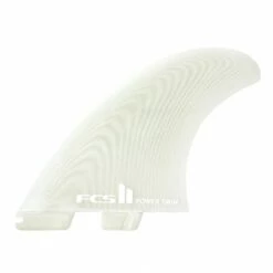 FCS II Power Twin PG Twin Surfboard Fin Set Clear