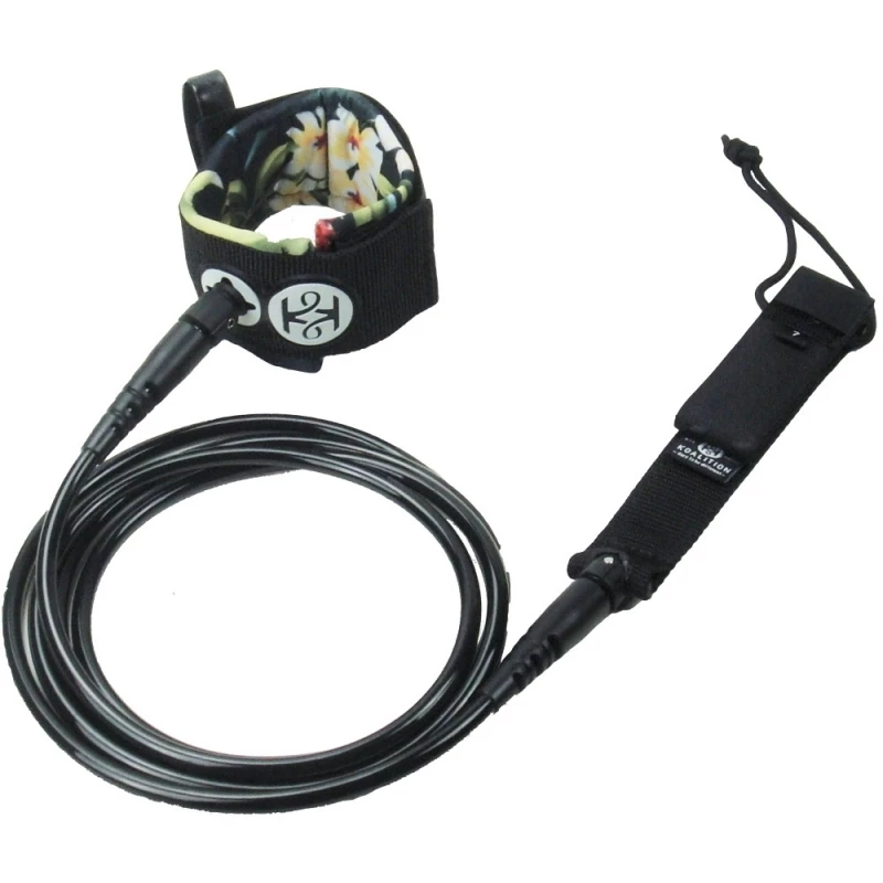 Koalition 7ft Waikiki Surfboard Leash Black 1 Koalition 7ft Waikiki Surfboard Leash Black