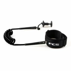 FCS Coiled Bodyboard Bicep Leash - Black