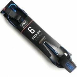 Ocean Earth One XT Surfboard Leash 6ft Black Blue