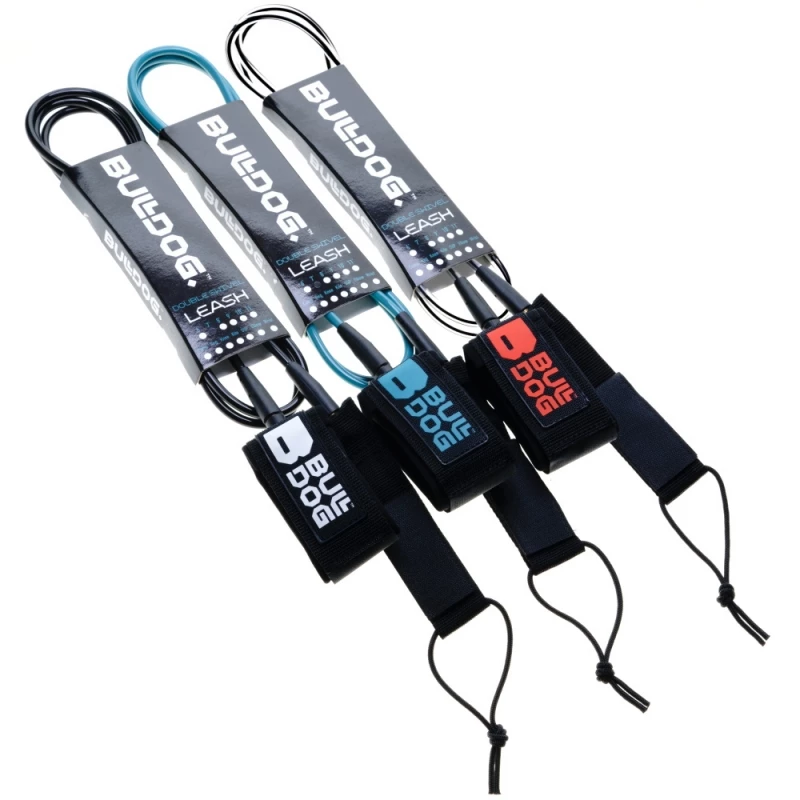 Bulldog Surfboard Leash 8ft - Black/Clear Coax 1 Bulldog Surfboard Leash 8ft - Black/Clear Coax