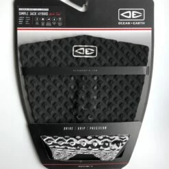 Ocean Earth Simple Jack Hybrid Surfboard Tail Pad Black White