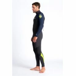C-Skins Element 3/2mm Mens Wetsuit Anthracite Slate Lime - Large Tall LT -SurfSurfSurf outlet shop cel32mbzanslliside2 47916