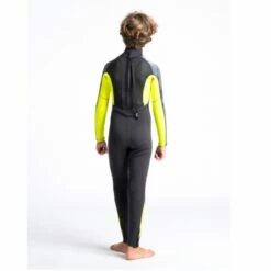 C-Skins Element 3/2mm Junior Wetsuit Anthracite Yellow Black - J2XL -SurfSurfSurf outlet shop cel32stjanyebktdback 94984