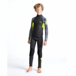 C-Skins Element 3/2mm Junior Wetsuit Anthracite Yellow Black - J2XL
