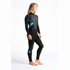 C-Skins Element 3/2mm Womens Wetsuit Black Tie Dye Cyan - UK 10 -SurfSurfSurf outlet shop cel32stwrbbktdcyside1 82971