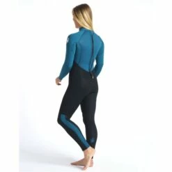 C-Skins Surflite 5/4/3mm Womens Wetsuit Back Zip Black Blue Marine - UK 10 -SurfSurfSurf outlet shop csl54wbzrvbmwhrearquarter 51329