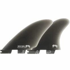 FCS II Split Keel Quad Surfboard Fin Set Smoke