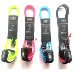 Ocean Earth Sunset Surfboard Leash 7ft - Blue