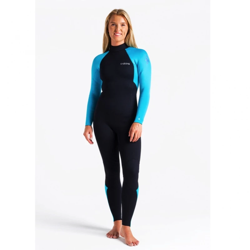 C-Skins Surflite 3/2mm Womens Wetsuit Back Zip Raven Cyan - UK 8 2 C-Skins Surflite 3/2mm Womens Wetsuit Back Zip Raven Cyan - UK 8 - Image 2