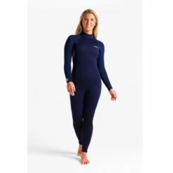 C-Skins Surflite 4/3mm Womens Wetsuit Back Zip Slate Multi - UK 8 Short -SurfSurfSurf outlet shop womens surflite 4x3 gbs stmr slate multi front 22145
